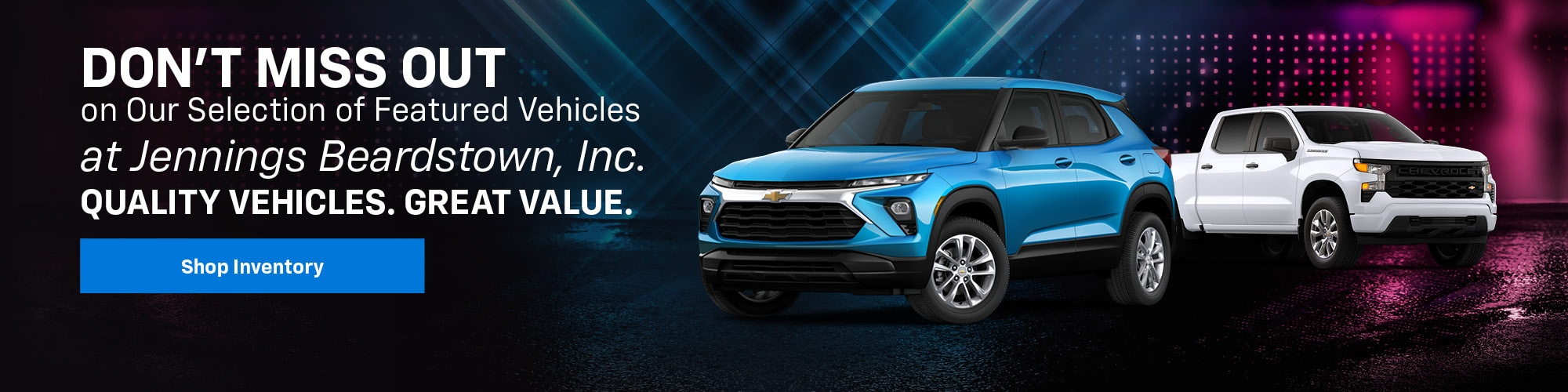 Our Selection of Featured Vehicles at Jennings Beardstown Chevrolet in Beardstown